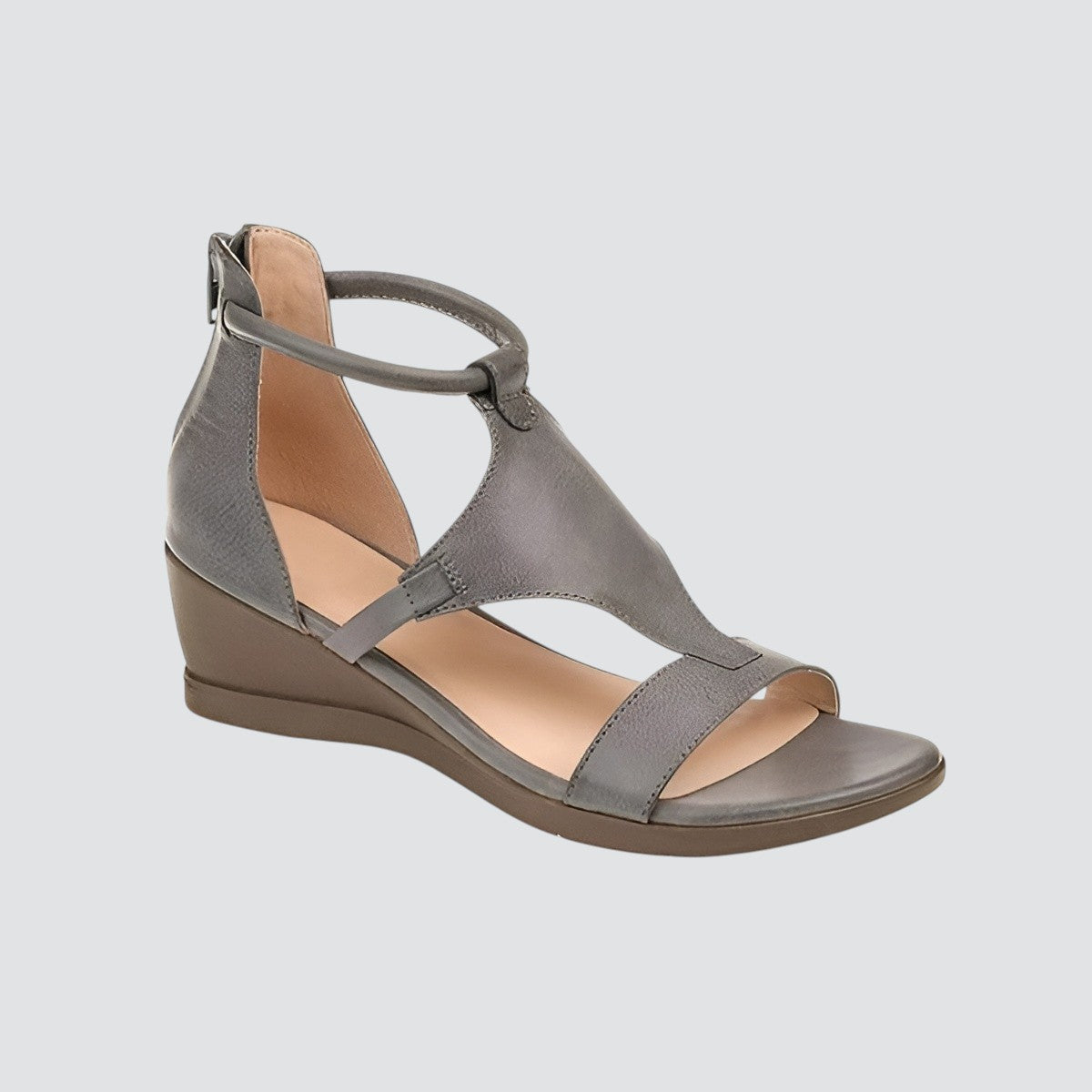 Melania - Dames sandalen met sleehak en gesloten wreefdesign