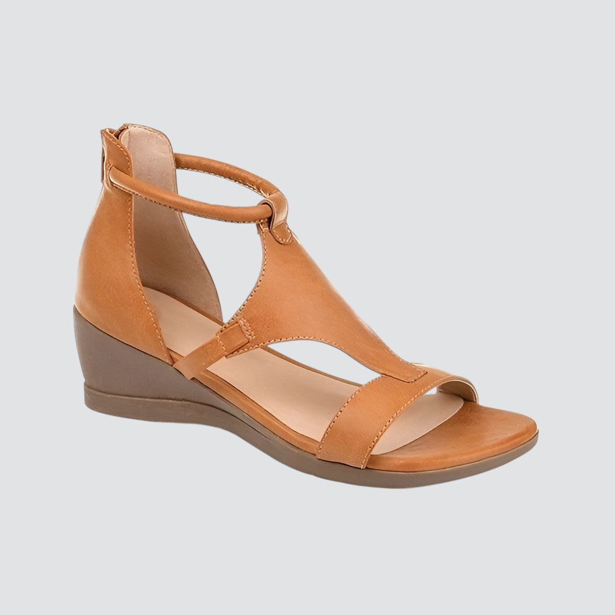 Melania - Dames sandalen met sleehak en gesloten wreefdesign