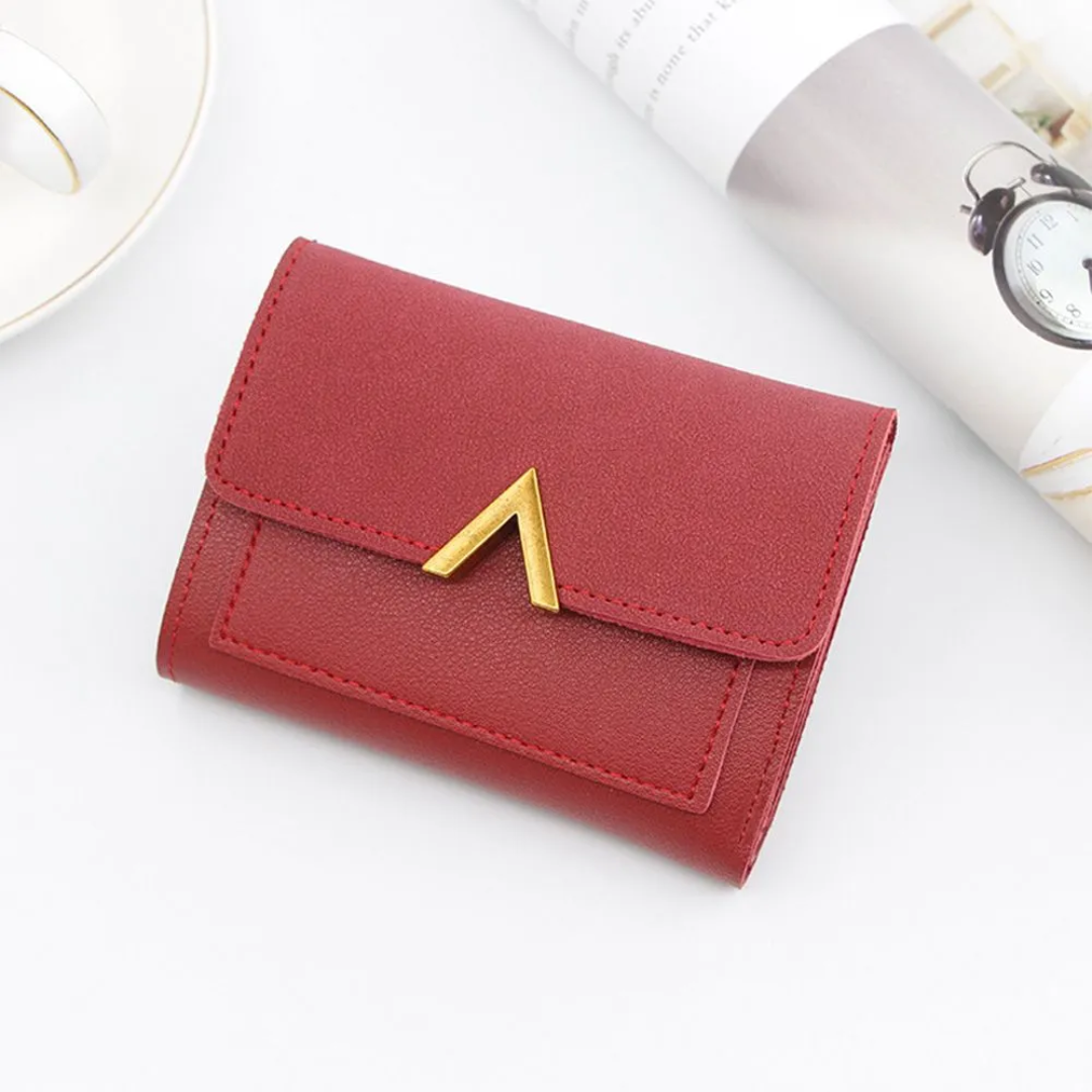 Minimalistische compacte leren mini portemonnee