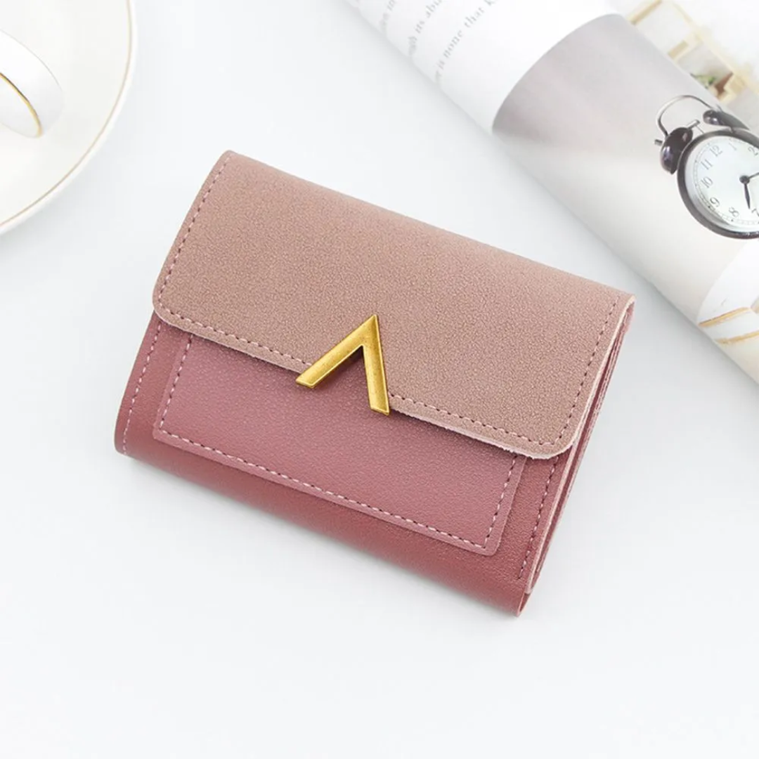 Minimalistische compacte leren mini portemonnee