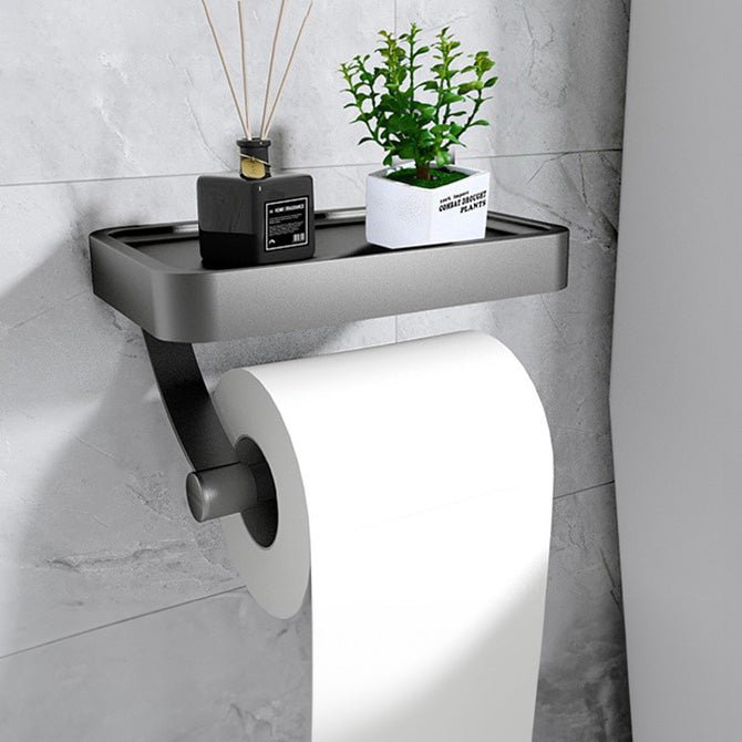 Moderne wandtoiletrolhouder met accessoire of telefoonhouder