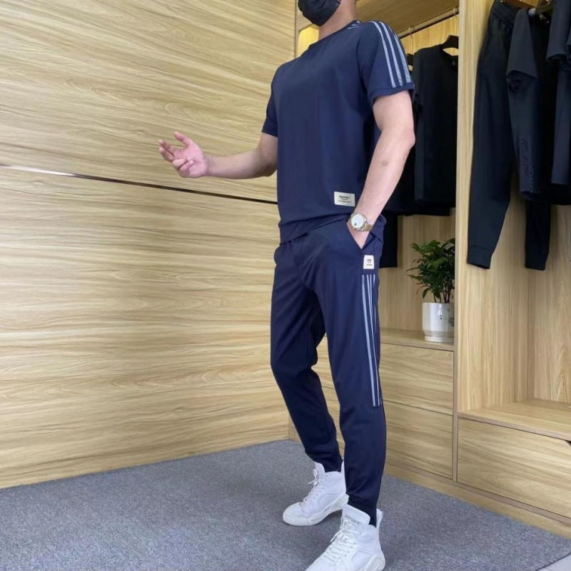 Rinaldo - Heren trainingspak met tapered broek en ronde hals top