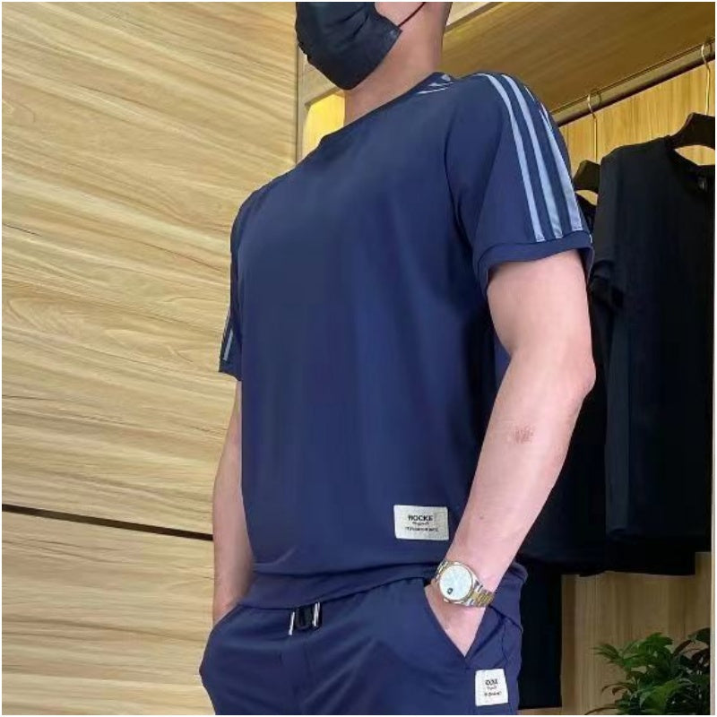 Rinaldo - Heren trainingspak met tapered broek en ronde hals top