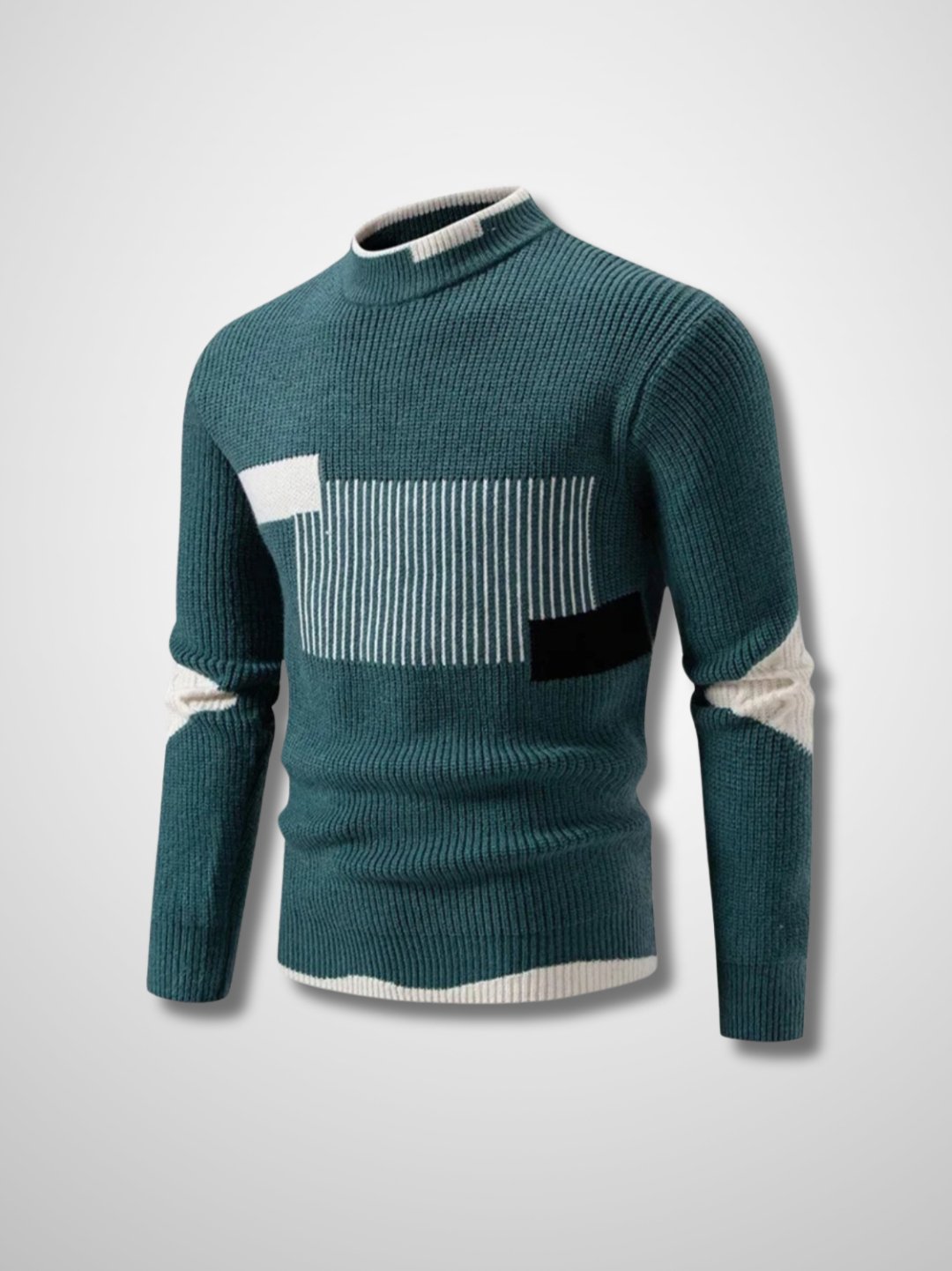 Boris - Heren patchwork gebreide trui