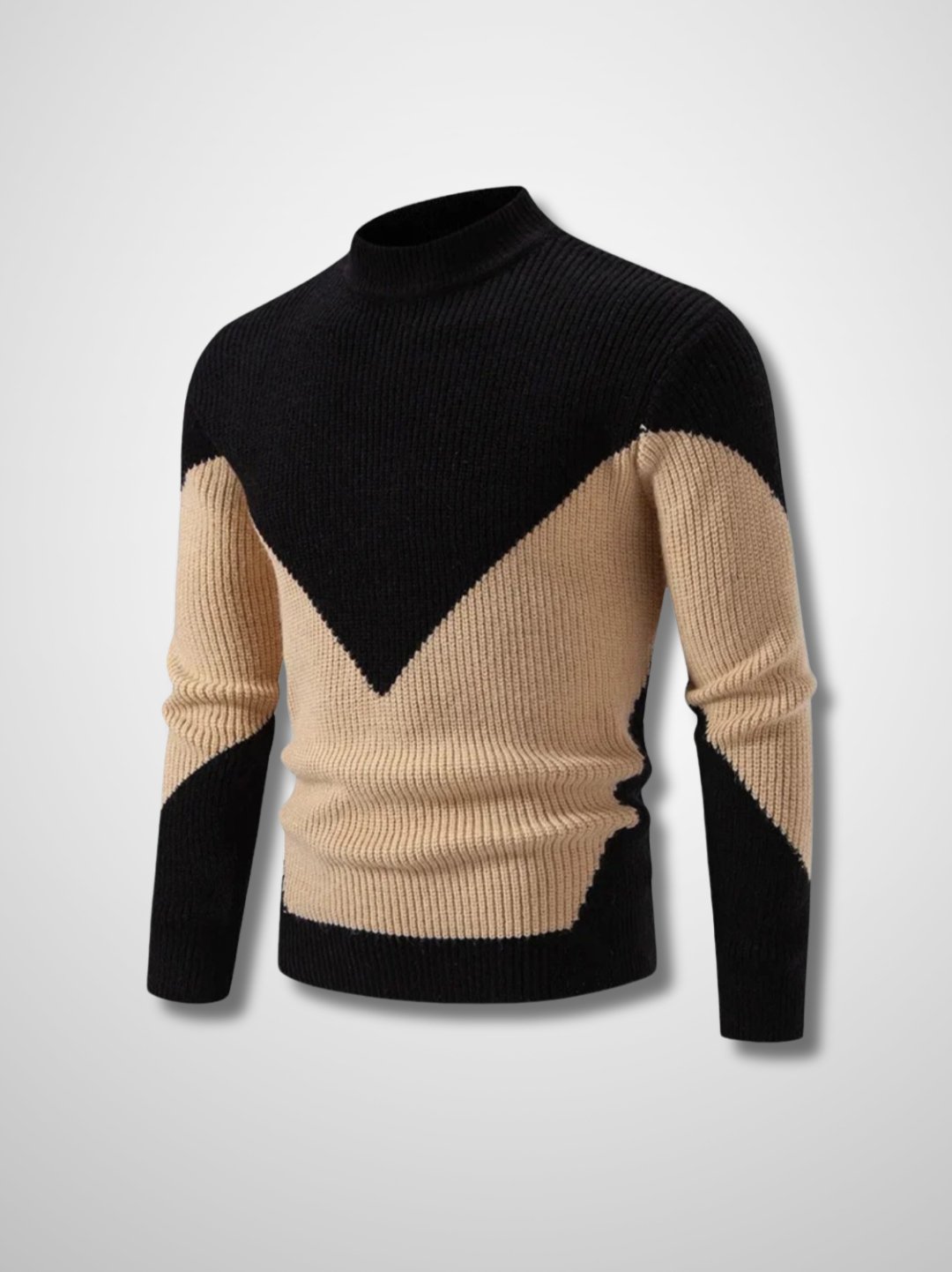 Boris - Heren patchwork gebreide trui