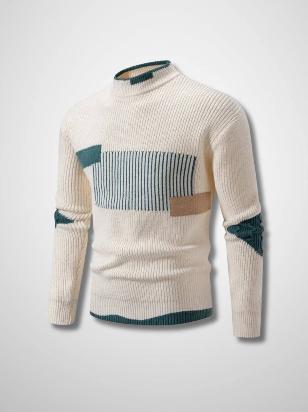Boris - Heren patchwork gebreide trui