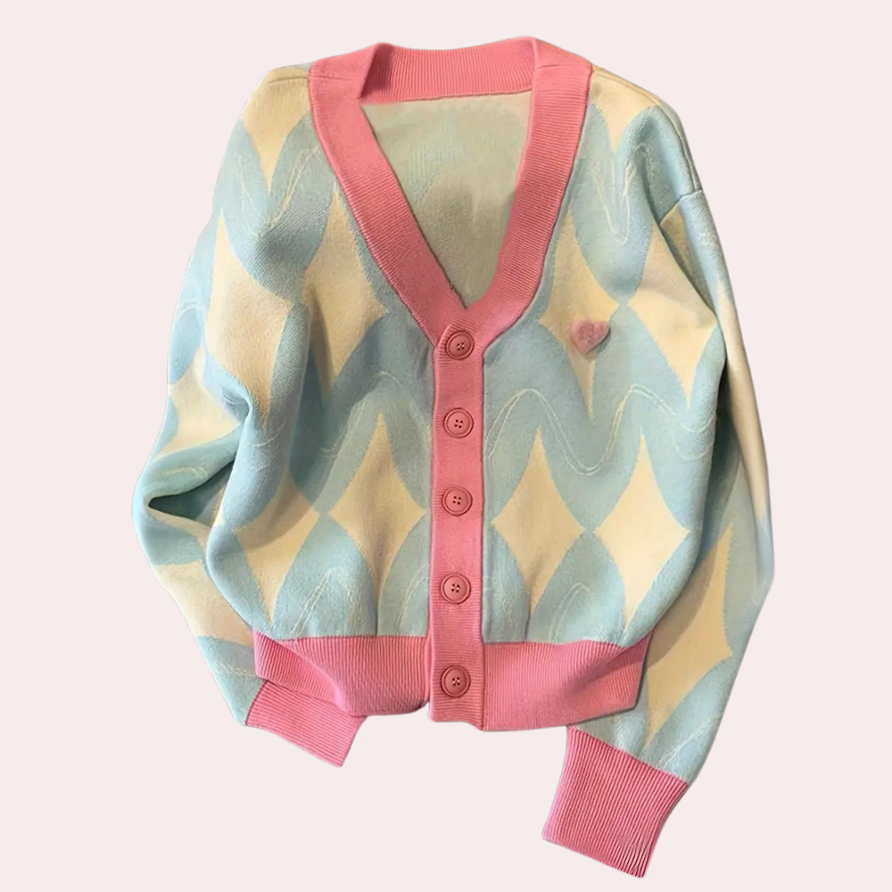 Vaila | Gestreept gebreid vest