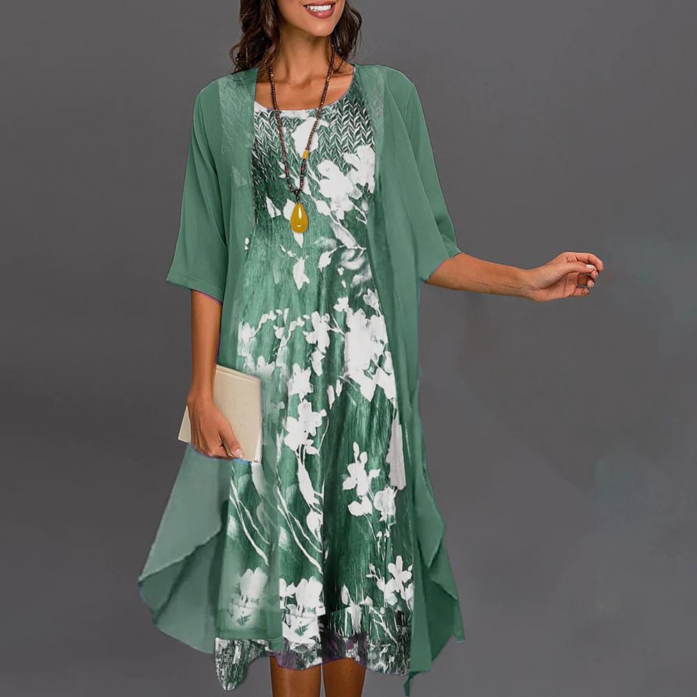 Elenna | Midi-jurk met bloemenprint