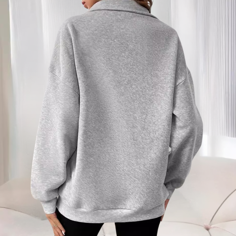 Ysella - Fleece trui met rits voor dames