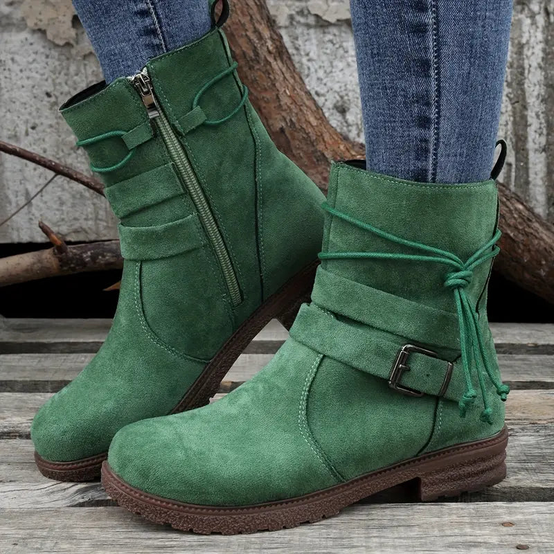 Rheala - Enkellaarsjes met gespdesign