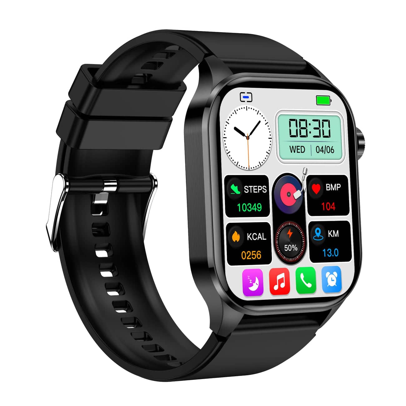 Smartwatch met EKG, Bloeddrukmeting en Gezondheidstracking – Compatibel met iOS en Android