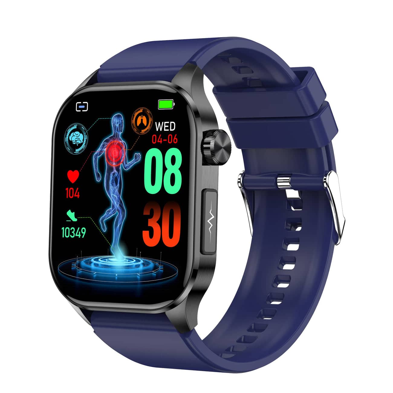 Smartwatch met EKG, Bloeddrukmeting en Gezondheidstracking – Compatibel met iOS en Android