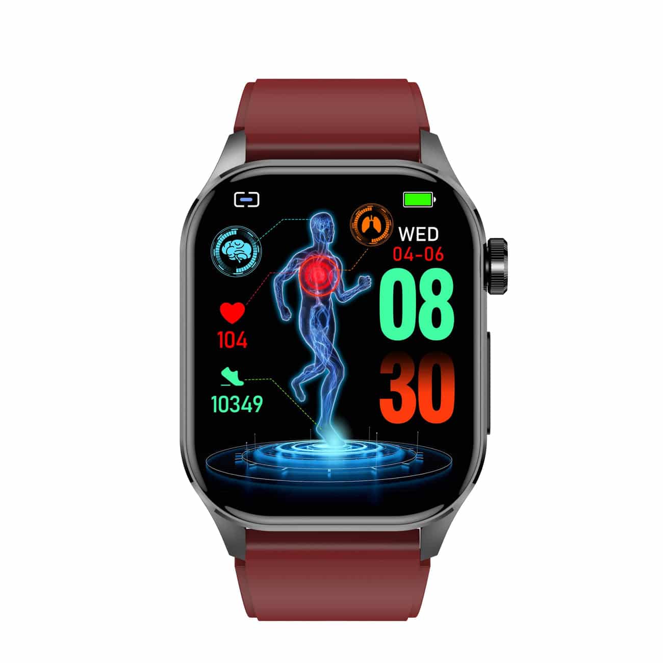 Smartwatch met EKG, Bloeddrukmeting en Gezondheidstracking – Compatibel met iOS en Android