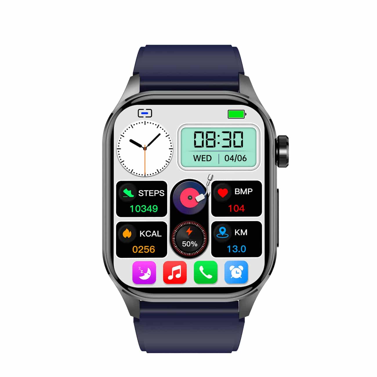 Smartwatch met EKG, Bloeddrukmeting en Gezondheidstracking – Compatibel met iOS en Android