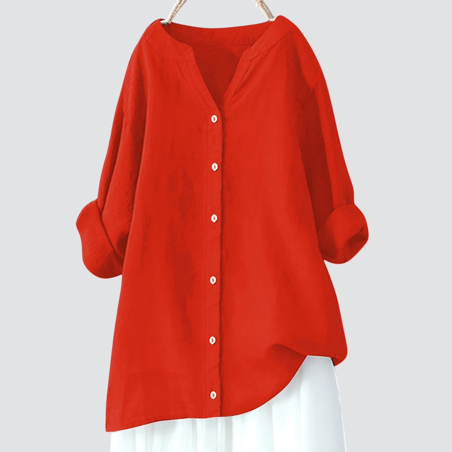 Onorina - Losvallende dames blouse met knopen