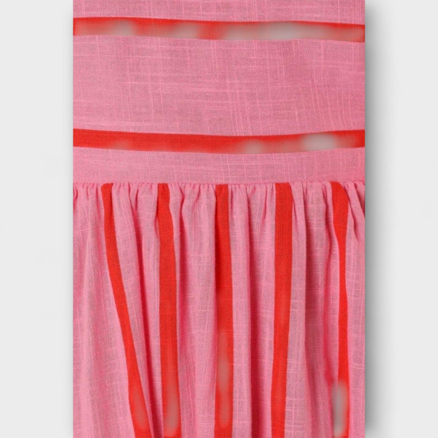 Tamaris - Strapless maxi jurk met plooivalling en fijne schouderbandjes