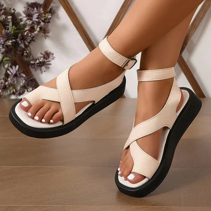 Chloe – Dames sandalen met kruissluiting en plateauzoo