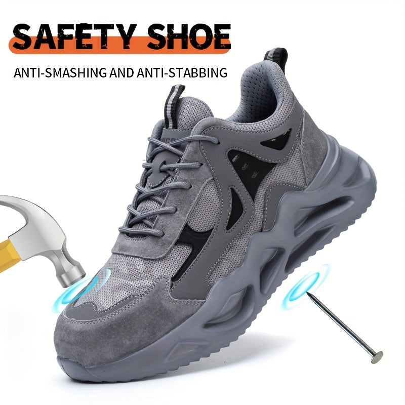 SafeSneakers Grey Matter - Lichtgewicht Veiligheidsschoen sportschoen werkschoen kunstof stalen neus