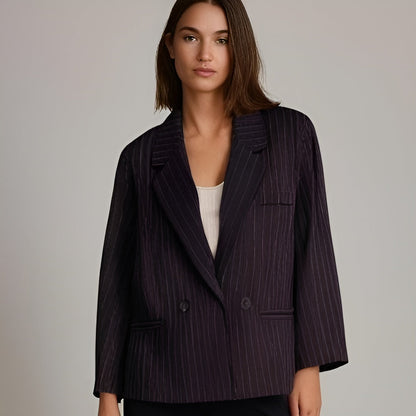 Nelsie - Chique oversized gestreepte blazer