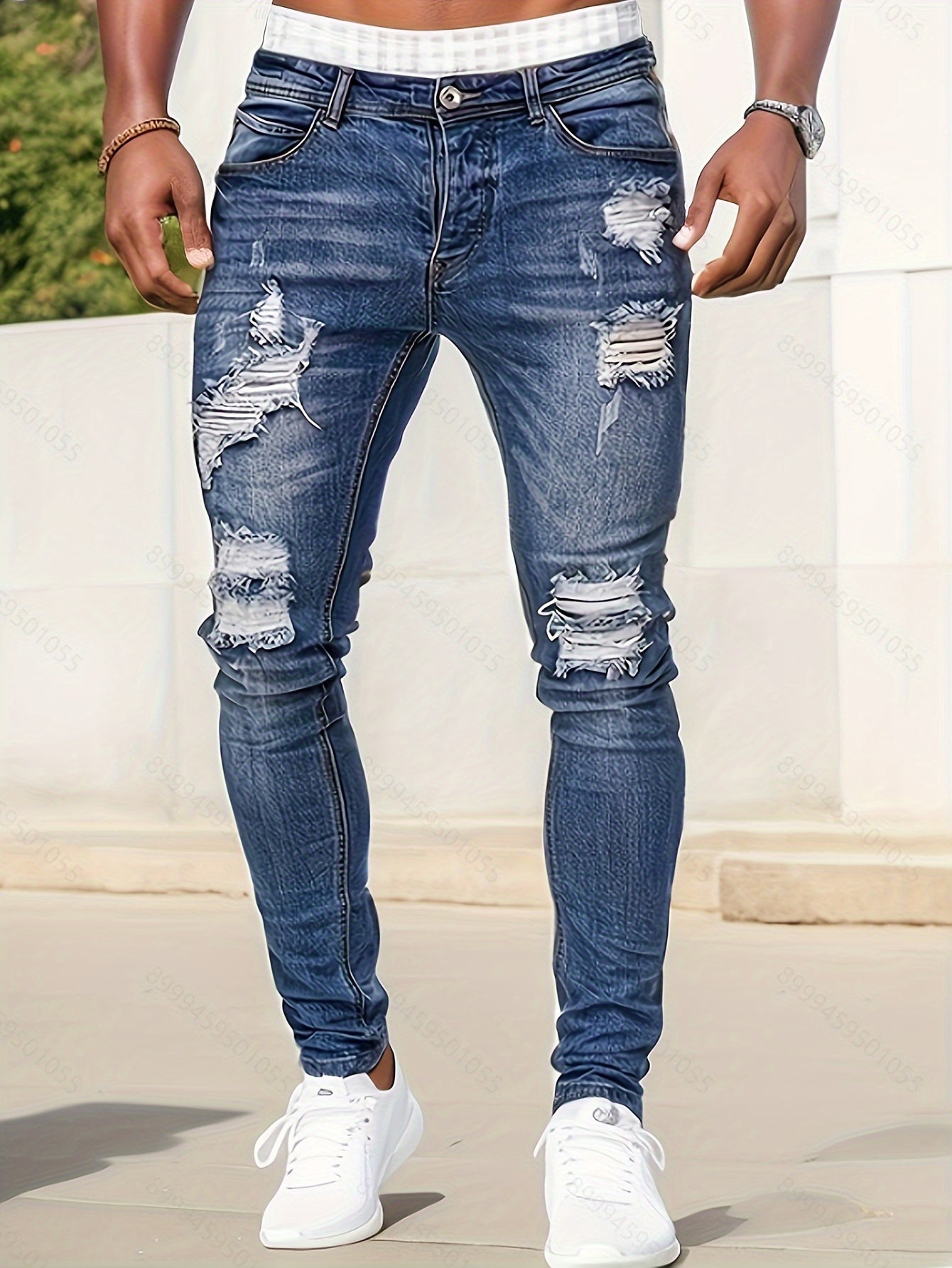 Heren Casual Slim Fit Gescheurde Jeans in Straatstijl - Marcelo