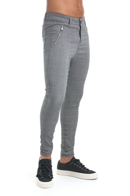 Algernon - Slim-Fit Geruite Broek