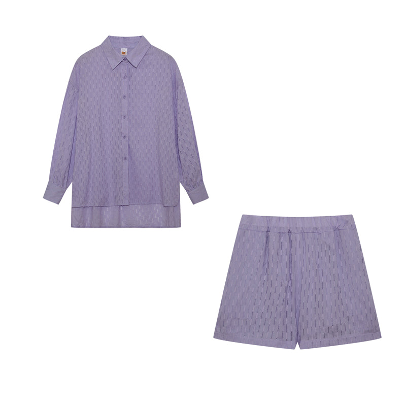 Camilla - Dames set met losvallende blouse en luchtige short