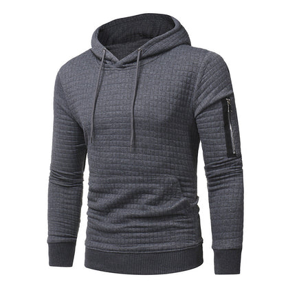 Fabian - Hoodie met horizontale rib