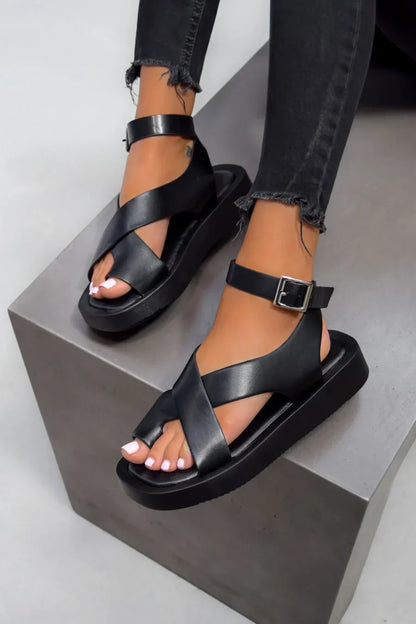 Chloe – Dames sandalen met kruissluiting en plateauzoo
