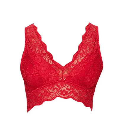 Kanten V-hals bralette bh zonder beugels - Margaux