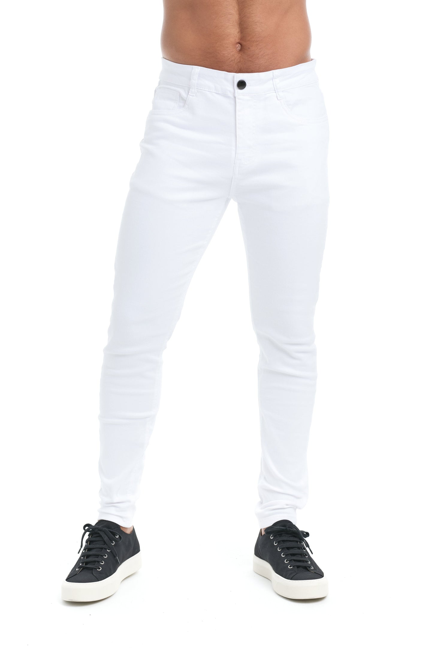 Harris - Heren slim-fit stretch broek met hoge tailleband