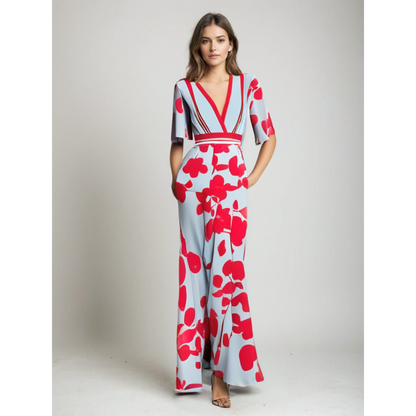 Zomerse jumpsuit floral print modern elegant