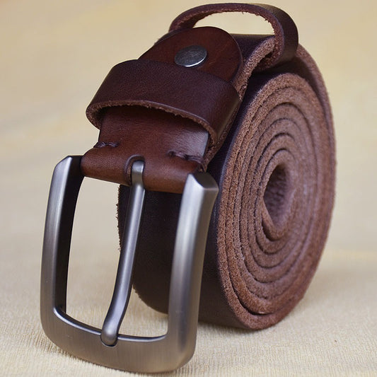 Titian - Vintage leren herenriem met gesp