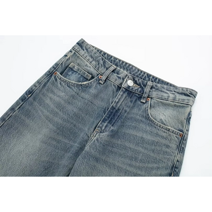 Glyzel - Lichte denim jeans met hoge taille