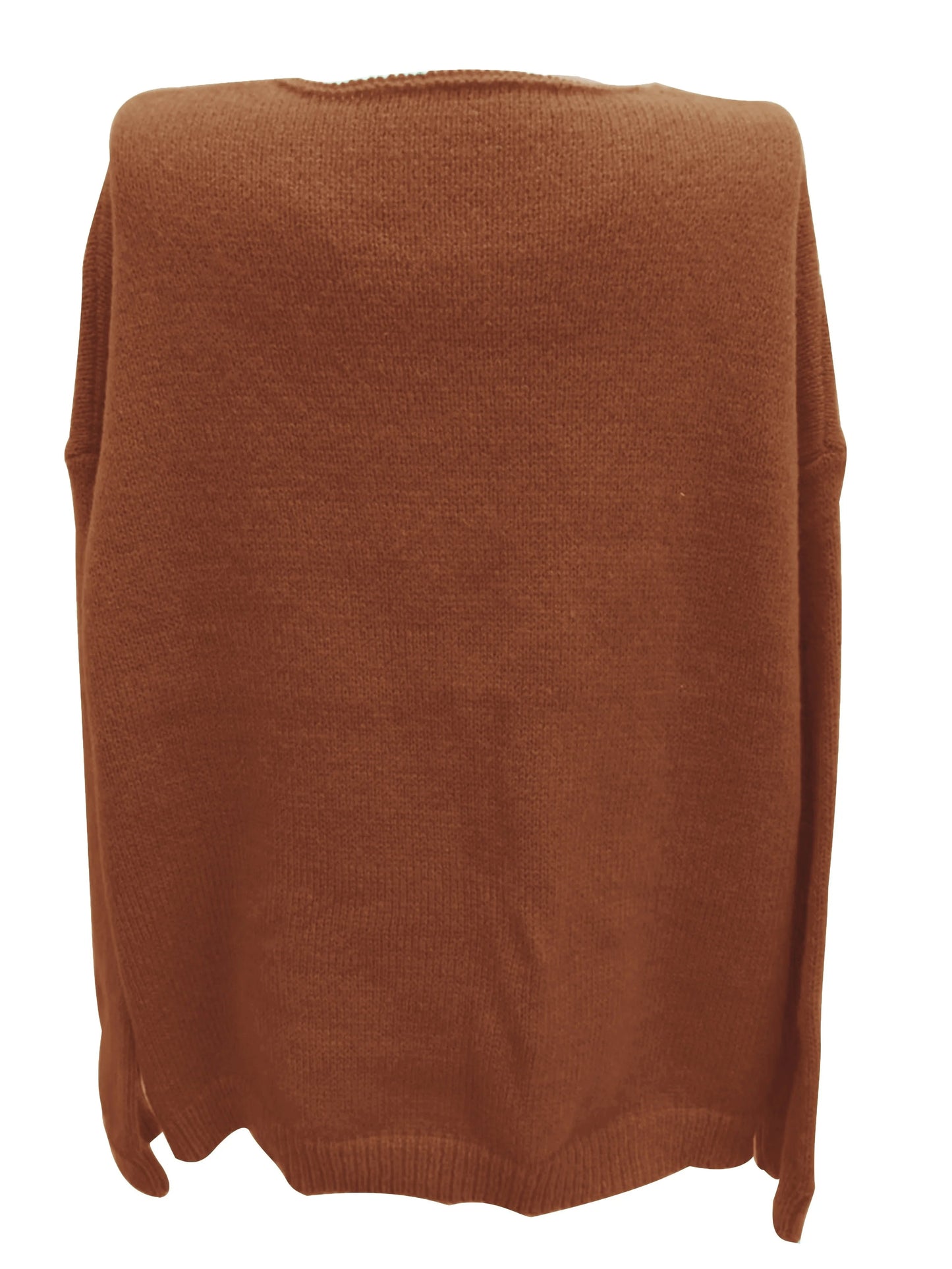 Robbie - Oversized eenvoudige trui met V-hals voor rondingen