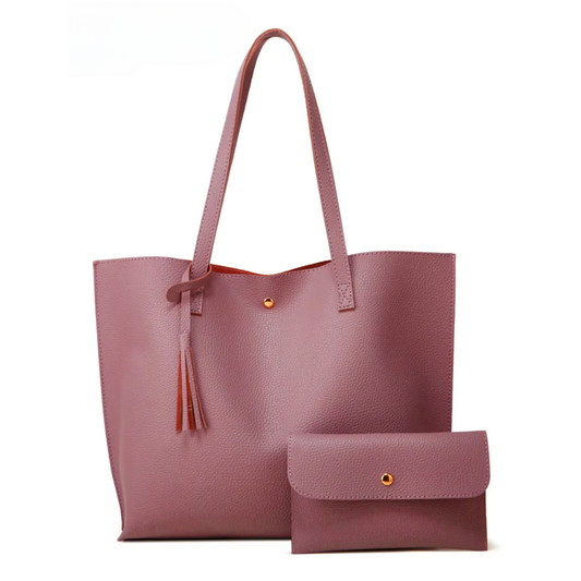 Odet - Mauve petal leren portemonnee