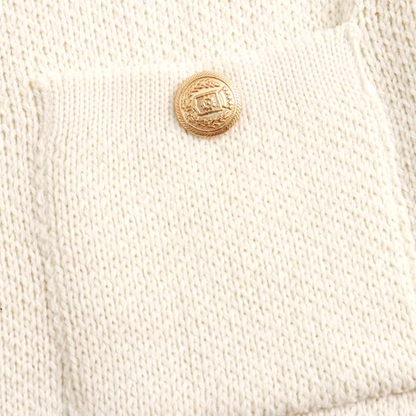 Levine - Wit Chic vest met knoopjes voor dames