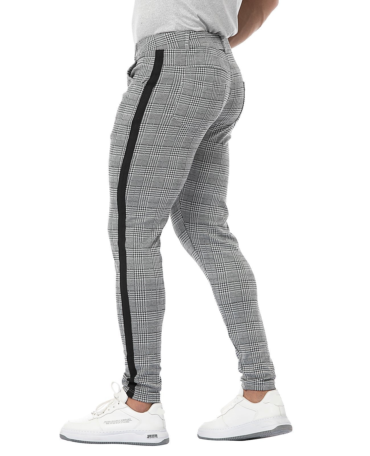 Massimo - Slim fit geruite chino's voor heren