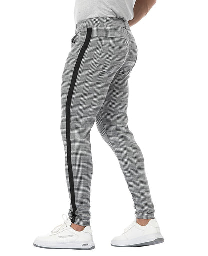 Massimo - Slim fit geruite chino's voor heren