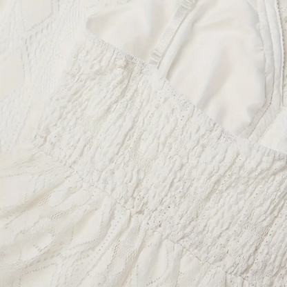Estela - Dames zomerjurk met kanten details en v-hals