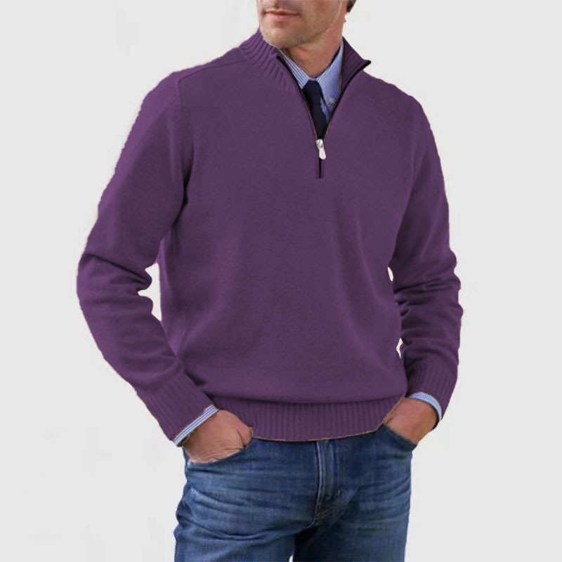 Lilon - Nonchalante herensweater met halve rits