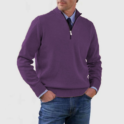 Lilon - Nonchalante herensweater met halve rits