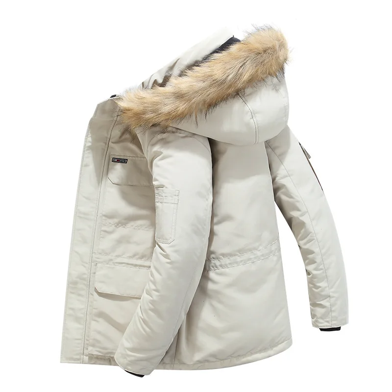 Beckett - Heren arctic shield winter parka met capuchon van imitatiebont