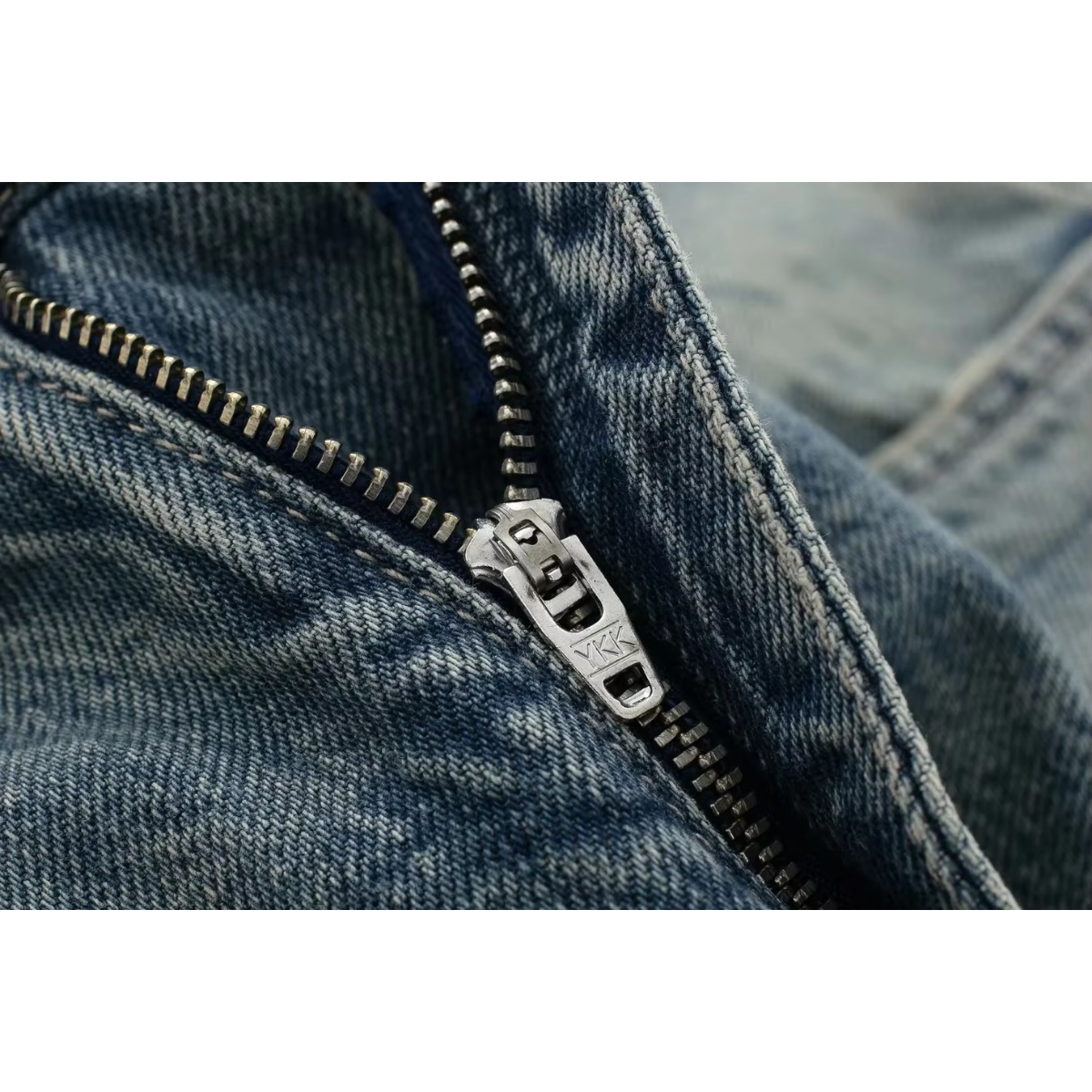 Glyzel - Lichte denim jeans met hoge taille