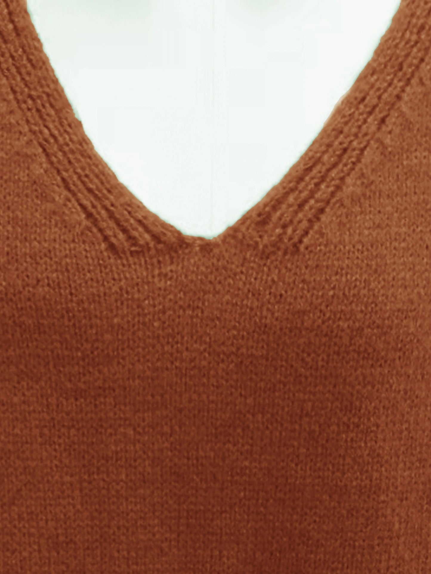 Robbie - Oversized eenvoudige trui met V-hals voor rondingen