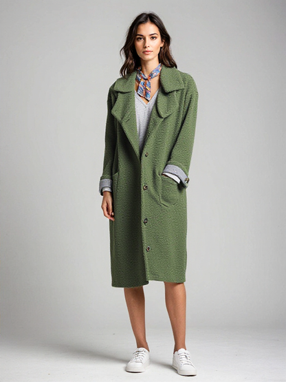 July - Chique dikke winterjas voor dames met knoopsluiting