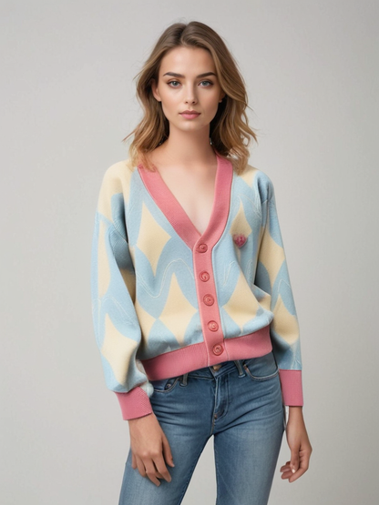 Vaila | Gestreept gebreid vest
