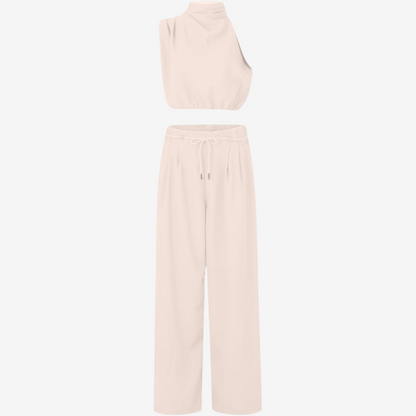 Tuva - Dames co-ord set met haltertop en wijde broek