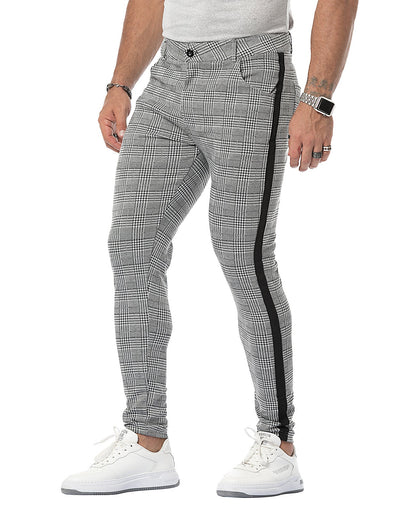 Massimo - Slim fit geruite chino's voor heren