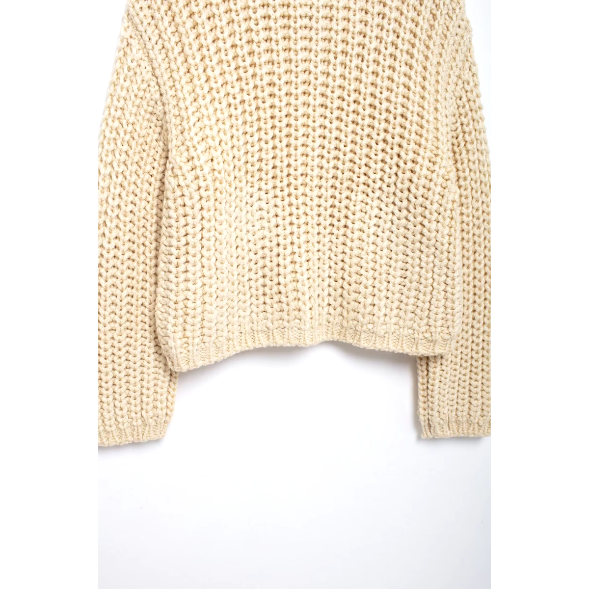 Diana - Beige Gebreid en geknoopt mandarijn vest