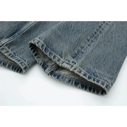 Glyzel - Lichte denim jeans met hoge taille